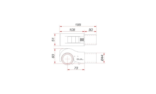 Immagine di CLAMP AD ARTIGLIO DA 50-51 MM INALLUMINIO - PORTATA 100 KG