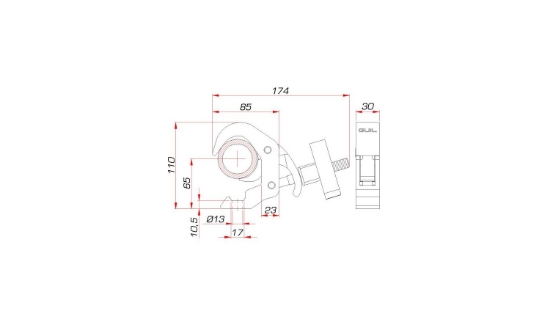 Immagine di STAFFA CON AGGANCIO RAPIDO SLIMLINE ED ANELLO PORTATA 100KG
