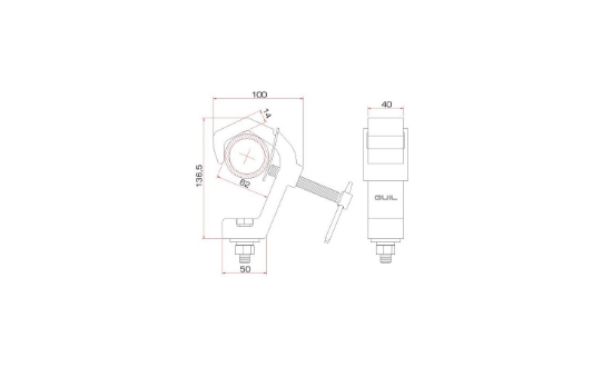 Immagine di CLAMP CON PLACCA PROTETTRICE PER TUBIDA 30-50 MM - PORTATA 250 KG