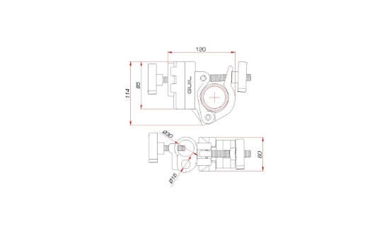 Immagine di CLAMP PER TUBO TONDO O QUADRATO- PORTATA 300 KG