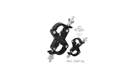 Immagine di ALISCAF DOPPIO GIREVOLE A 360° PER TUBIDA 45-52 MM - PORTATA 500 KG