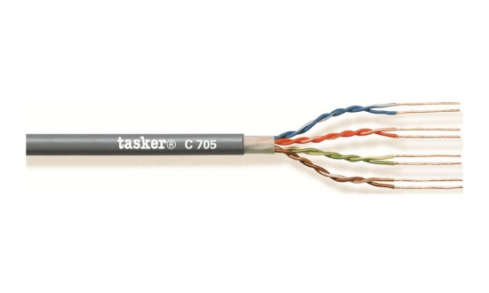 Immagine di CAVO LAN 5e U.T.P. 4 X 2 X 0,14 MM²- GRIGIO - 100 M