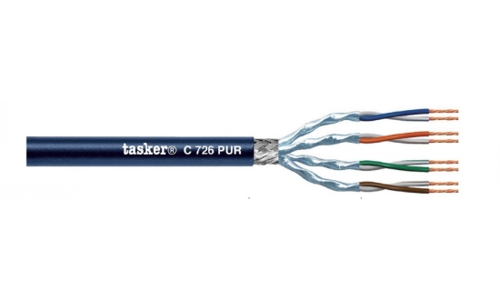 Immagine di CAVO LAN 7 S-F.T.P. IN PUR 4 X 2 X 0,14MM² - BLU - 100 M