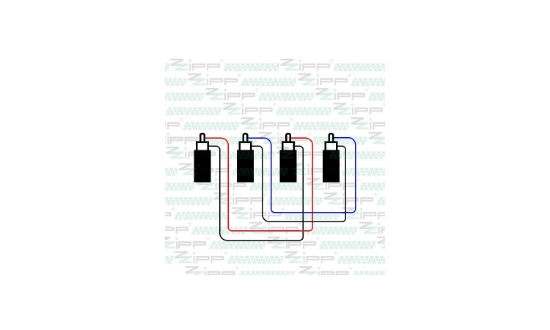 Immagine di CAVI AUDIO 2 X SPINOTTI RCA - 2 X CONNETTORI RCA 1,2 M
