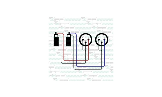 Immagine di CAVI AUDIO 2 X RCA MASCHIO - 2 X XLRMASCHIO 1 M