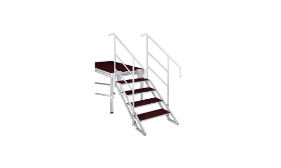 Immagine di SCALA PIEGABILE CON 4 SCALINI CON CORRIMANO, ALTEZZA DA 70 A 130CM