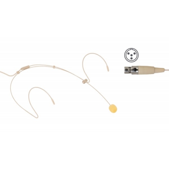 Immagine di MICROFONO AD ARCHETTO COLOR CARNE COMPATIBILE MSH-236 XLR 4 PIN