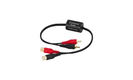 Immagine di DISACCOPPIATORE DI MASSA RCA MASCHIO - RCA FEMMINA