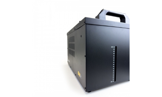 Immagine di MACCHINA DEL FUMO CON GETTO VERTICALECON 30 LED MULTICOLORE