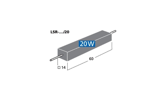 Immagine di RESISTORI IN CERAMICA AD ALTA POTENZA, 1.0 OHM, 20 W