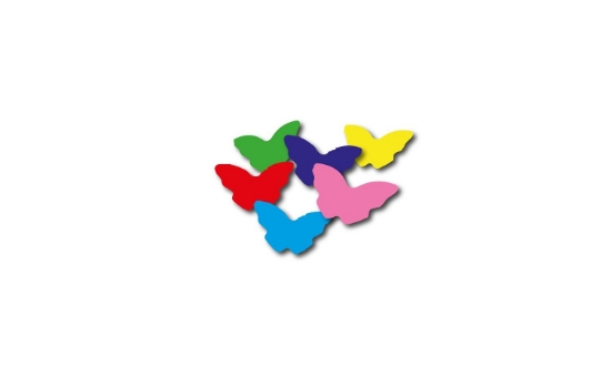 Immagine di CORIANDOLI IN CARTA DA 55MM A FORMA DI FARFALLA 1KG MULTICOLOR