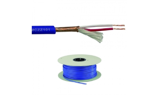 Immagine di BOBINA 100MT DI CAVO MICROFONICO "STANDARD QUALITY" COLORE BLU