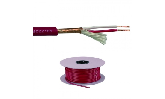 Immagine di BOBINA 100MT DI CAVO MICROFONICO "STANDARD QUALITY" COLORE ROSSO