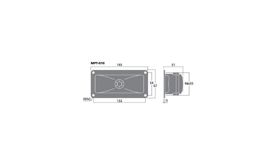 Immagine di TWEETER PIEZO 225 W SISTEMA 8 OHM 145 X67 X 51 MM 91 DB/W/M