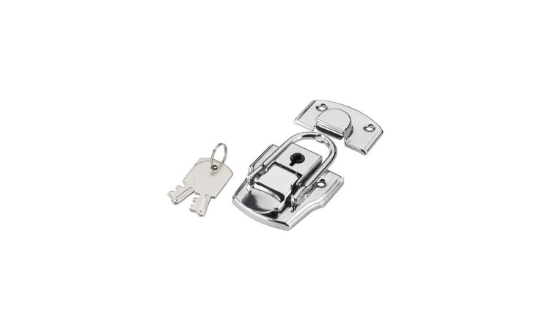 Immagine di CHIUSURA. VERSIONE CROMATA, ACCIAIO, 77X44X14 MM. CON CHIAVE