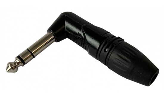 Immagine di CONNETTORE VOLANTE JACK 90 BILANCIATO 6,35 MM COLORE NERO