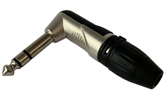 Immagine di CONNETTORE VOLANTE JACK 90 BILANCIATO 6,,35 MM SATINATO