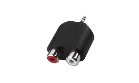 Immagine di ADATTATORE 2X RCA FEMMINA - 1X JACK 2,5MM STEREO