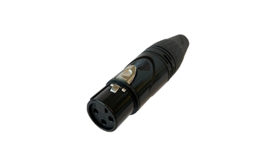 Immagine di CONNETTORE VOLANTE XLR 3 POLI - FEMMINA- NERO