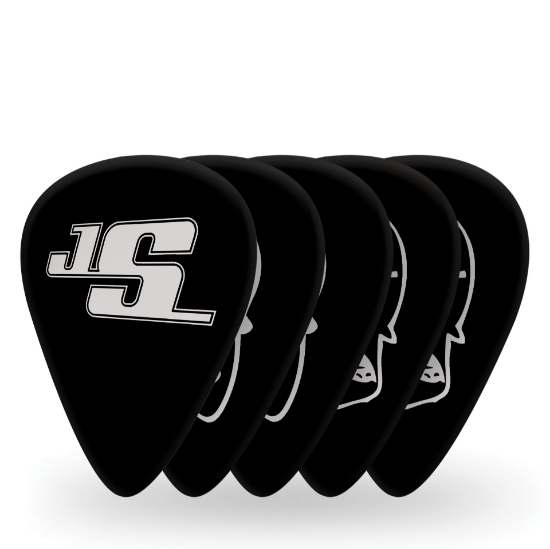Immagine di Confezione da 10 plettri medi D'Addario Accessories Joe Satriani, di colore nero