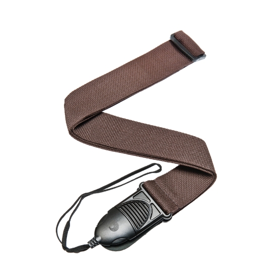 Immagine di Tracolla marrone per chitarra acustica D'Addario Accessories con sistema Quick-Release