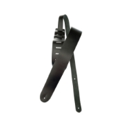 Immagine di Tracolla per chitarra D'Addario Accessories, in classica pelle nera, extra lunga