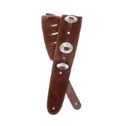 Immagine di Tracolla per chitarra D'Addario Accessories, di colore marrone, con conchos