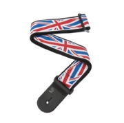 Immagine di Tracolla per chitarra D'Addario Accessories in tessuto, bandiera inglese