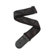 Immagine di Tracolla per chitarra D'Addario Accessories in tessuto, motivo nero e grigio