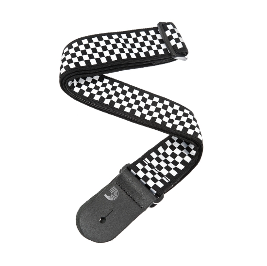 Immagine di Tracolla per chitarra D'Addario Accessories in tessuto a scacchi