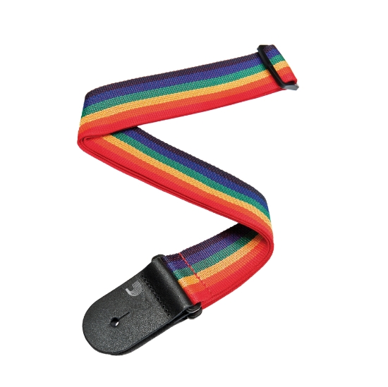 Immagine di Tracolla per chitarra D'Addario Accessories, in polipropilene arcobaleno