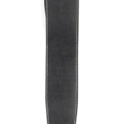 Immagine di Tracolla per chitarra D'Addario Accessories Classic, in pelle nera, con cucitura a vista
