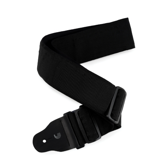 Immagine di Tracolla nera per basso D'Addario Accessories, larga ca. 8 cm