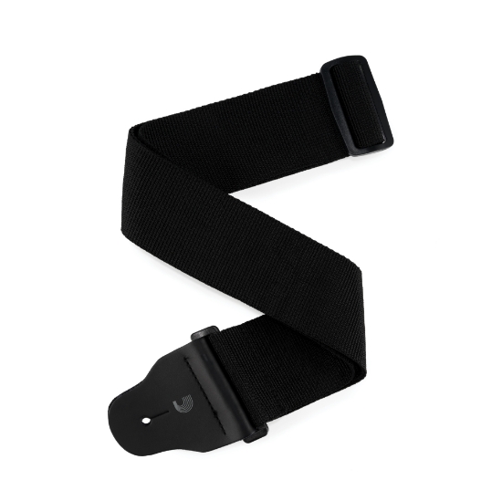 Immagine di Tracolla nera per basso D'Addario Accessories, larga ca. 8 cm, con imbottitura interna