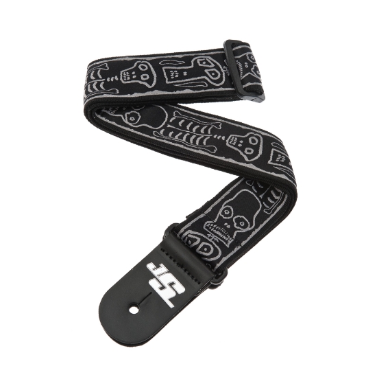 Immagine di Tracolla per chitarra D'Addario Accessories Joe Satriani, Skull n' Bones