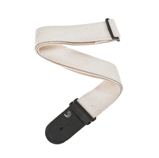 Immagine di Tracolla per chitarra D'Addario Accessories, in cotone di colore naturale