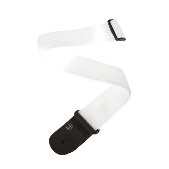 Immagine di Tracolla per chitarra D'Addario Accessories, in polipropilene bianco