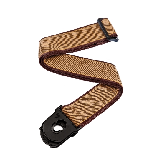 Immagine di Tracolla per chitarra D'Addario Accessories con sistema di aggancio Planet Lock, tweed