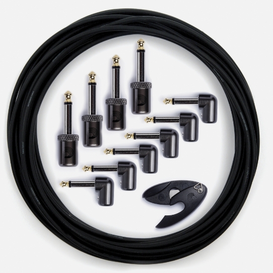 Immagine di Kit D'Addario Accessories di cavi personalizzabili senza saldatura, 10 connettori jack, 15 metri