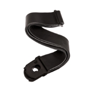 Immagine di Tracolla per chitarra D'Addario Accessories con sistema di aggancio Planet Lock, in pelle nera