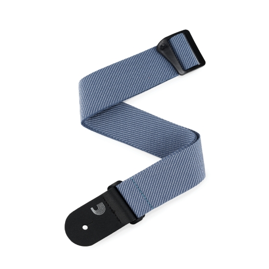 Immagine di Tracolla D'Addario in classico tweed per chitarra, blu