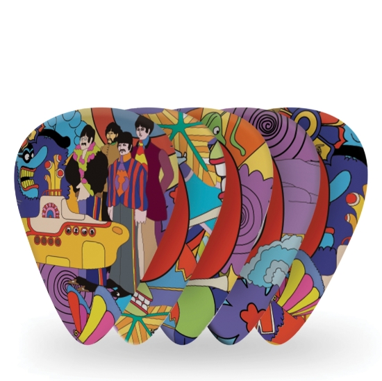 Immagine di Plettri D'Addario per chitarra, 50° Anniversario Yellow Submarine, morbidi