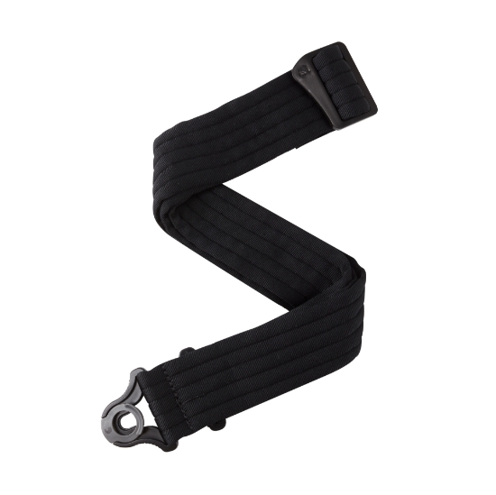 Immagine di Tracolla D'Addario per chitarra con sistema Auto Lock, strisce nere imbottite