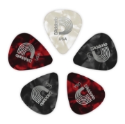 Immagine di Plettri D'Addario misti in celluloide di perla classica, confezione da 25