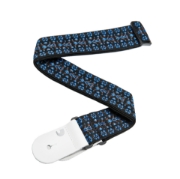 Immagine di Tracolla per chitarra D'Addario Accessories in tessuto, hootenanny blu e nero