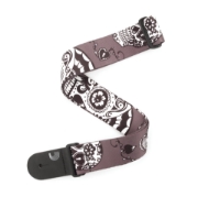 Immagine di 2" Woven Guitar Straps, Sugar Skulls - Black, by D'Addario