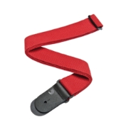 Immagine di Tracolla per chitarra D'Addario Accessories con sistema di aggancio Planet Lock, in cotone rosso