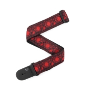 Immagine di 2" Woven Guitar Strap, Monterey 2 - Dark Red, by D'Addario