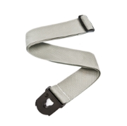 Immagine di Tracolla per chitarra D'Addario Accessories con sistema di aggancio Planet Lock, in polipropilene argento