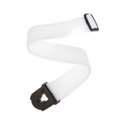 Immagine di Tracolla per chitarra D'Addario Accessories con sistema di aggancio Planet Lock, in polipropilene bianco